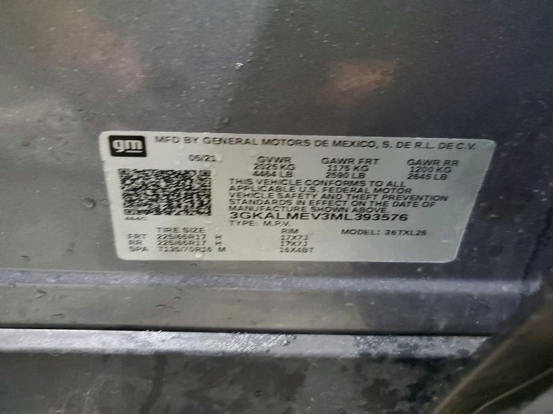 2021 Gmc Terrain მანქანა იყიდება აუქციონზე, vin: 3GKALMEV3ML393576, აუქციონის ნომერი: 64121296