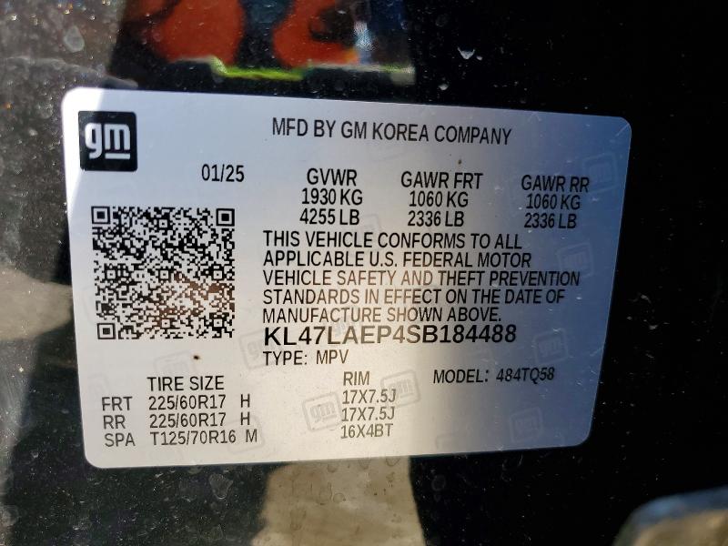 Aukcja sprzedaży 2025 Buick Envista, vin: KL47LAEP4SB184488, numer aukcji: 63193986