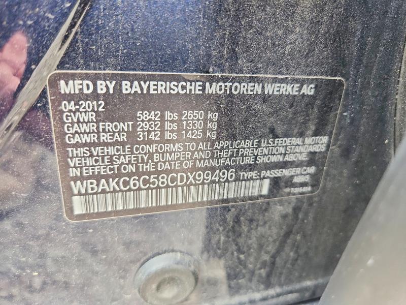 Aukcja sprzedaży 2012 Bmw 750, vin: WBAKC6C58CDX99496, numer aukcji: 66782786