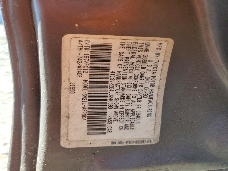 Продажа на аукционе авто 1990 Toyota Camry, vin: 4T1SV22E4LU246590, номер лота: 66109246