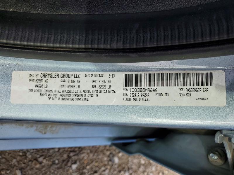 Aukcja sprzedaży 2013 Chrysler 200, vin: 1C3CCBBB5DN768407, numer aukcji: 65840166