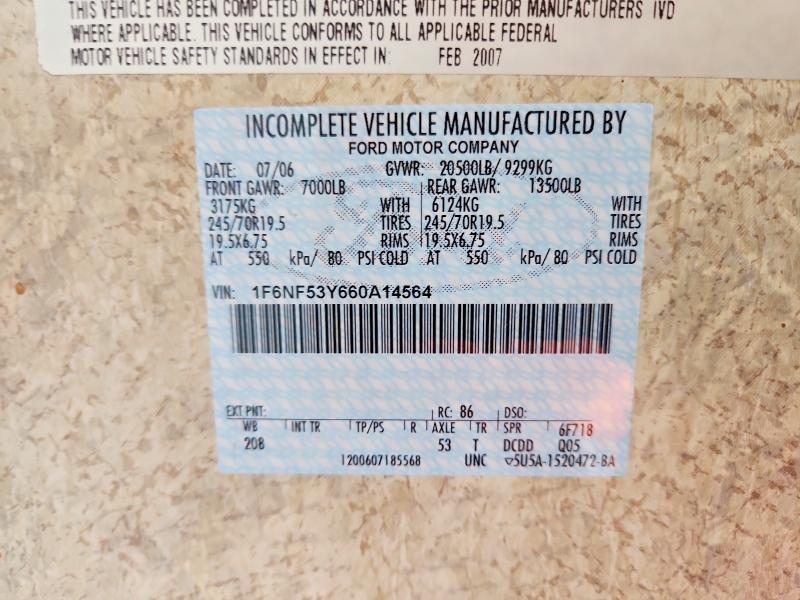 2006 Ford F550 მანქანა იყიდება აუქციონზე, vin: 1F6NF53Y660A14564, აუქციონის ნომერი: 62305496