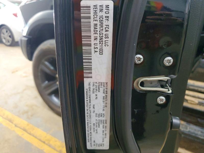Auction sale of the 2022 Ram 1500 Classic, vin: 1C6RR7LG3NS211033, lot number: 65153766