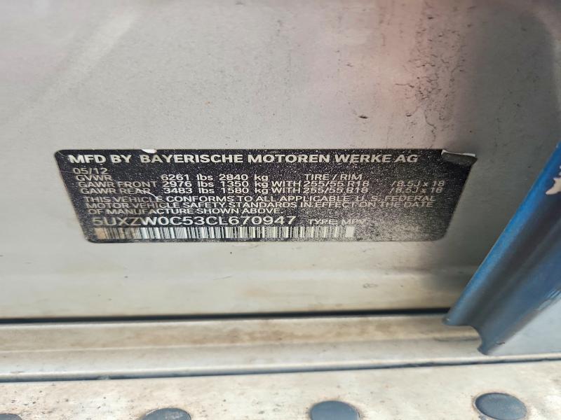 Продаж на аукціоні авто 2012 Bmw X5, vin: 5UXZW0C53CL670947, номер лоту: 64092756