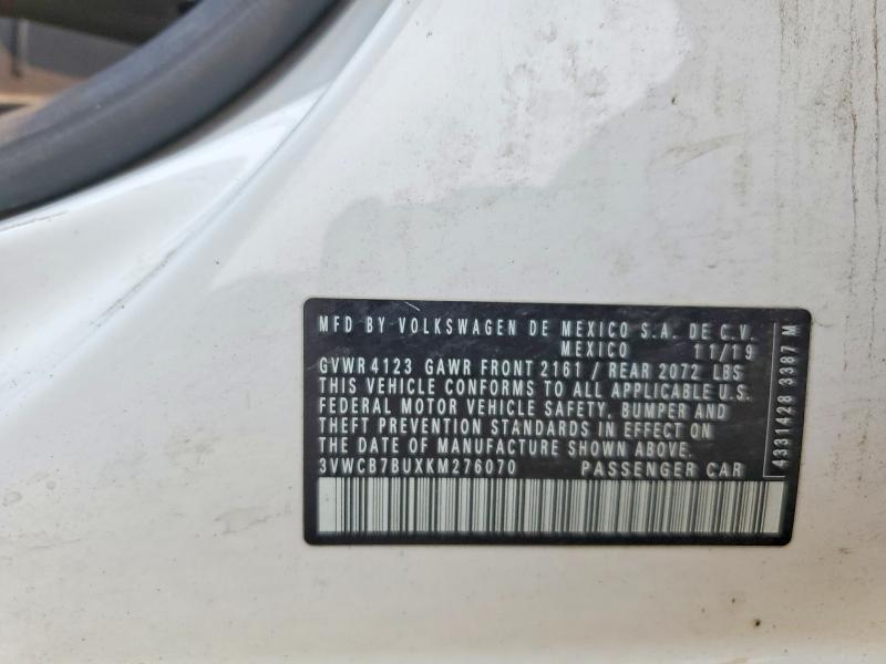Продаж на аукціоні авто 2019 Volkswagen Jetta, vin: 3VWCB7BUXKM276070, номер лоту: 64582176