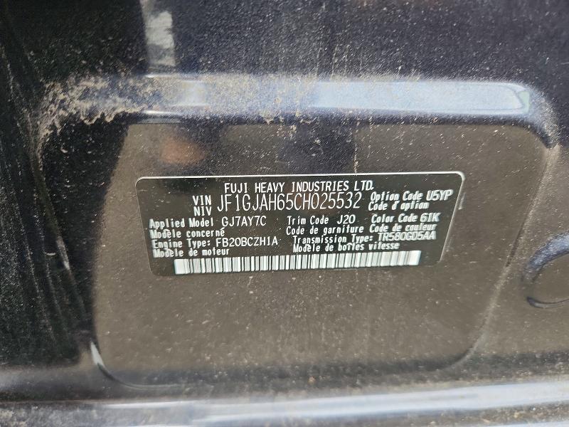 Продаж на аукціоні авто 2012 Subaru Impreza, vin: JF1GJAH65CH025532, номер лоту: 66253866