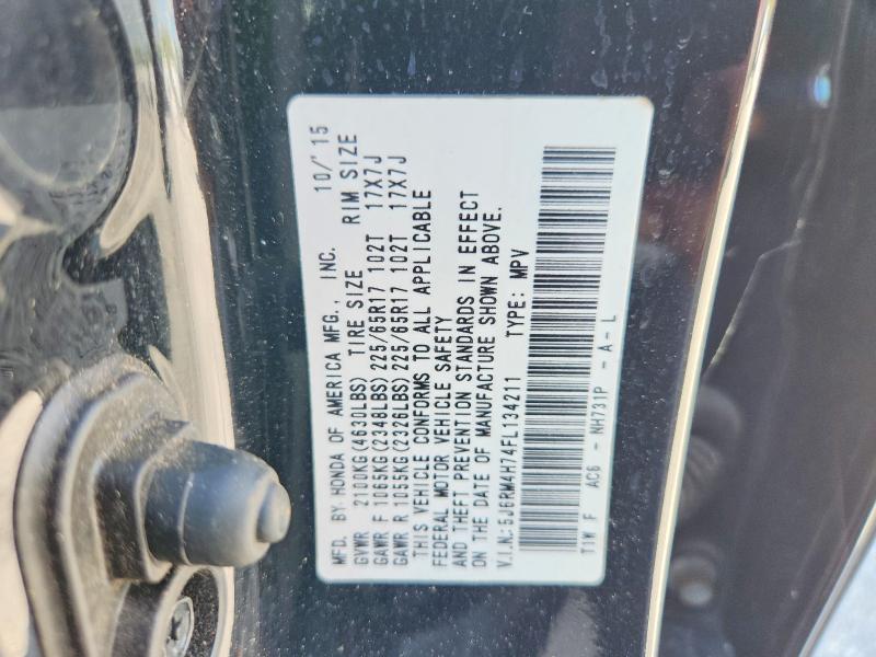 Aukcja sprzedaży 2015 Honda Cr-v, vin: 5J6RM4H74FL134211, numer aukcji: 64447996
