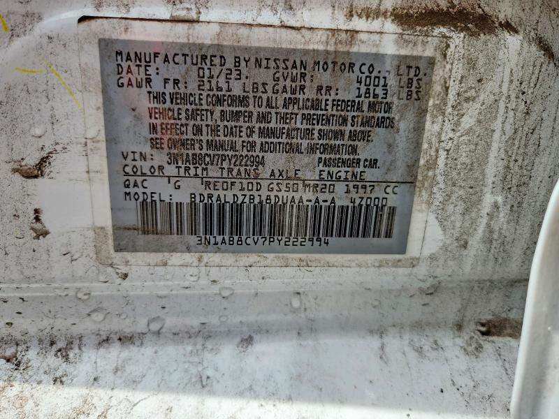 Продажа на аукционе авто 2023 Nissan Sentra, vin: 3N1AB8CV7PY222994, номер лота: 63549396