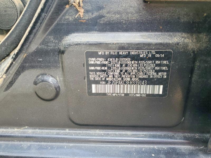 65596656 :رقم المزاد ، JF2GPAKC3EH339143 vin ، 2014 Subaru Xv Crosstrek مزاد بيع