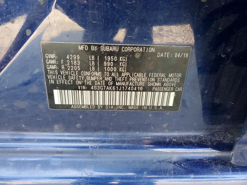 Продажа на аукционе авто 2018 Subaru Impreza, vin: 4S3GTAK61J1740410, номер лота: 63439366