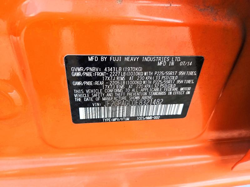 Aukcja sprzedaży 2014 Subaru Xv Crosstrek, vin: JF2GPAGC0E8321482, numer aukcji: 67303916