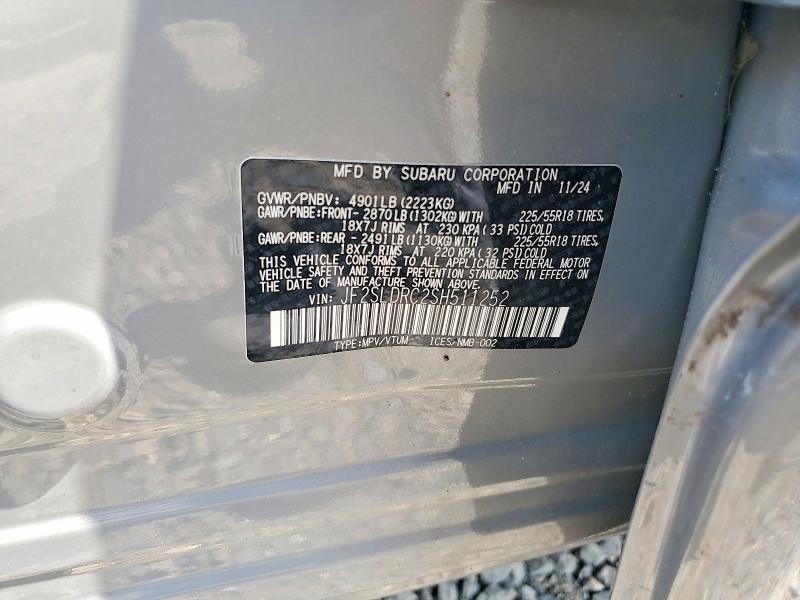 Aukcja sprzedaży 2025 Subaru Forester, vin: JF2SLDRC2SH511252, numer aukcji: 65077976