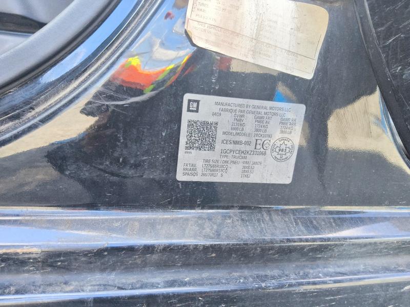 65044546 :رقم المزاد ، 1GCPYCEH2KZ331068 vin ، 2019 Chevrolet Silverado مزاد بيع
