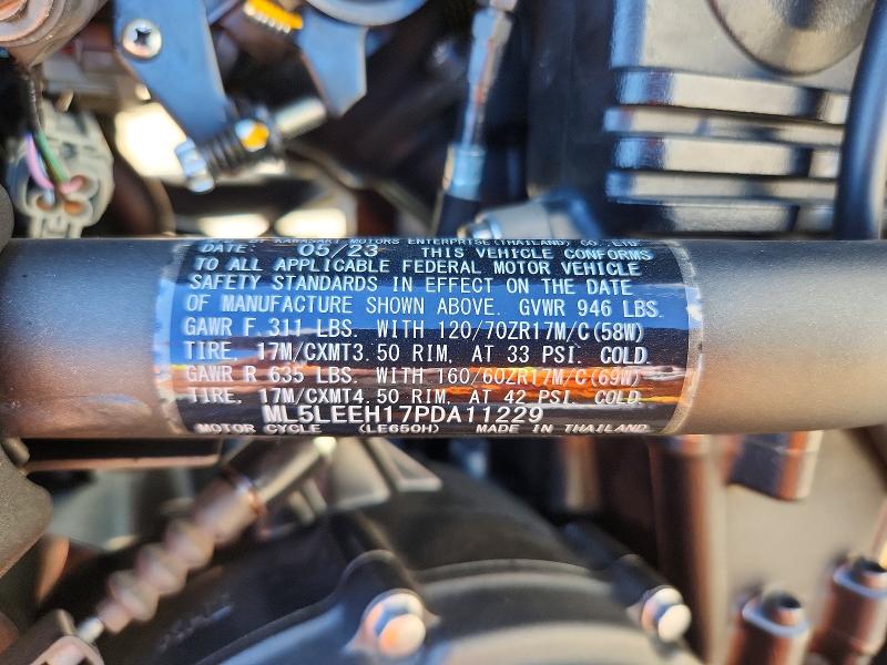 Aukcja sprzedaży 2023 Kawasaki Kle650, vin: ML5LEEH17PDA11229, numer aukcji: 65350846