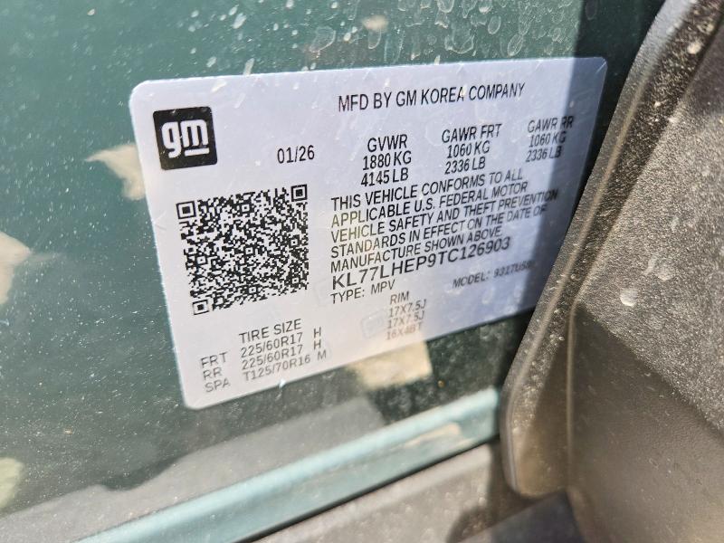 63803496 :رقم المزاد ، KL77LHEP9TC126903 vin ، 2026 Chevrolet Trax مزاد بيع