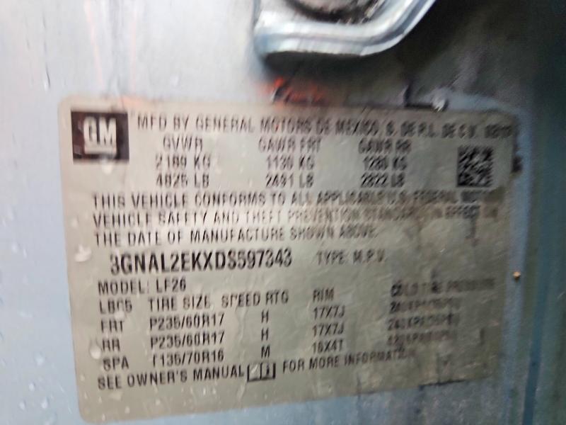 Продаж на аукціоні авто 2013 Chevrolet Captiva, vin: 3GNAL2EKXDS597343, номер лоту: 63807916