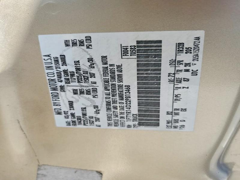 Продажа на аукционе авто 2002 Ford Ranger, vin: 1FTYR14D22PB13468, номер лота: 64801386