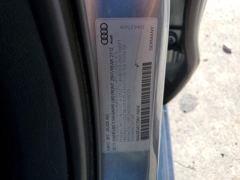 2013 Audi A6 მანქანა იყიდება აუქციონზე, vin: WAUGFAFC7DN115804, აუქციონის ნომერი: 65714416