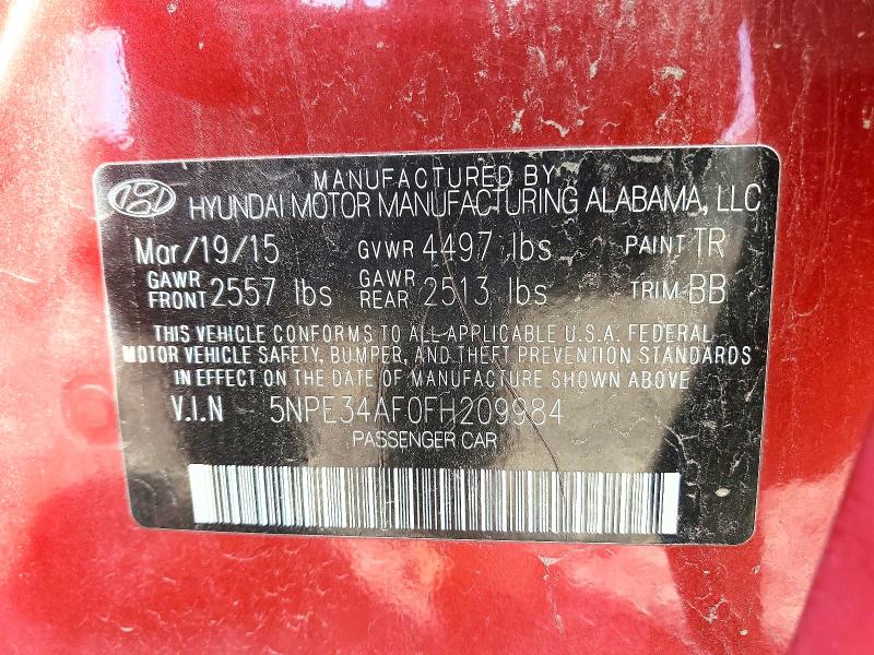 Продаж на аукціоні авто 2015 Hyundai Sonata, vin: 5NPE34AF0FH209984, номер лоту: 63651106