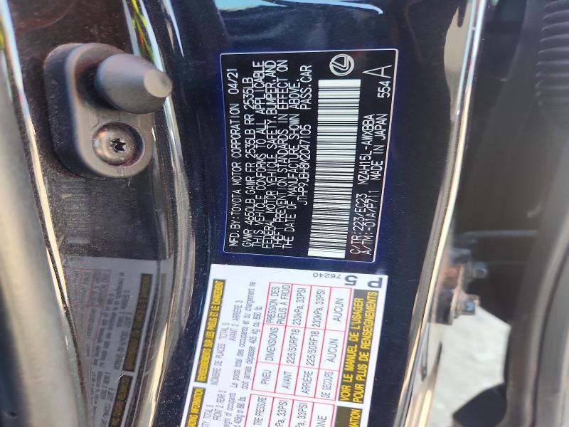 Aukcja sprzedaży 2021 Lexus Ux, vin: JTHP9JBH8M2047105, numer aukcji: 67088386