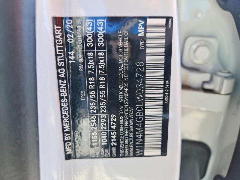 Продаж на аукціоні авто 2020 Mercedes-benz Glb, vin: W1N4M4GB0LW034728, номер лоту: 67040036