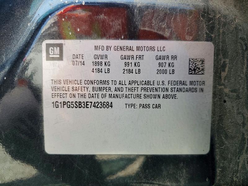 Auction sale of the 2014 Chevrolet Cruze, vin: 1G1PG5SB3E7423684, lot number: 64593736