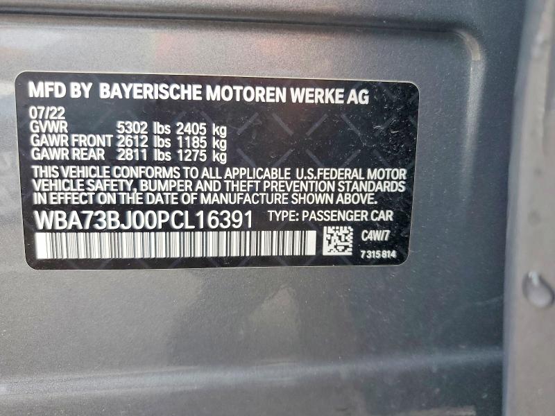 Aukcja sprzedaży 2023 Bmw 540, vin: WBA73BJ00PCL16391, numer aukcji: 62851386