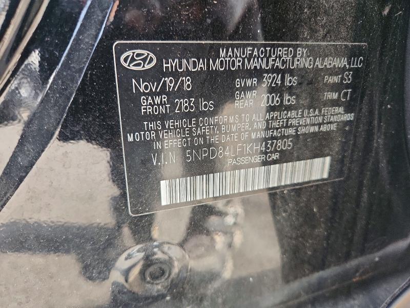 Aukcja sprzedaży 2019 Hyundai Elantra, vin: 5NPD84LF1KH437805, numer aukcji: 63732736