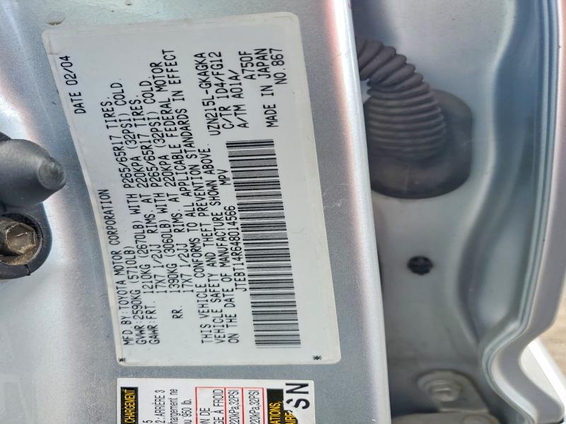 65503196 :رقم المزاد ، JTEBT14R648014566 vin ، 2004 Toyota 4runner مزاد بيع
