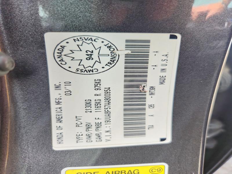 Продаж на аукціоні авто 2010 Acura Tl, vin: 19UUA8F57AA800954, номер лоту: 66905926
