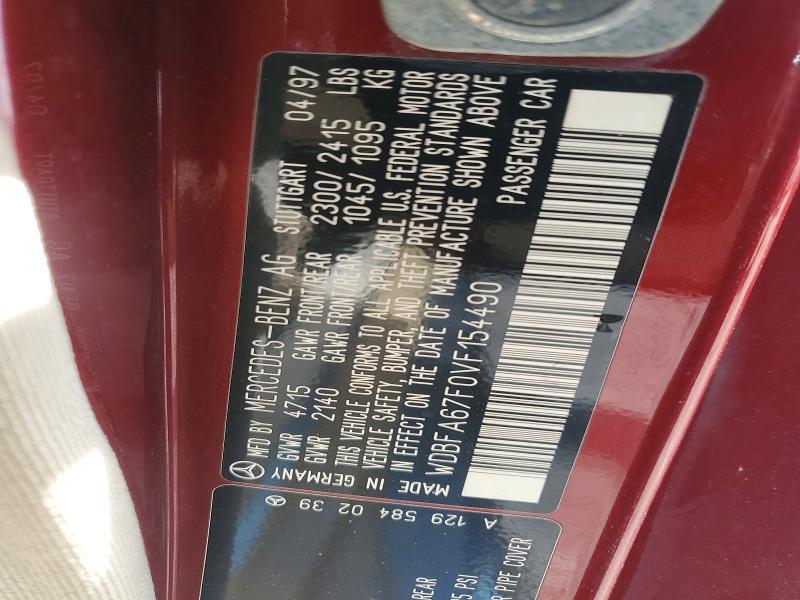Продажа на аукционе авто 1997 Mercedes-benz Sl, vin: WDBFA67F0VF154490, номер лота: 63617126
