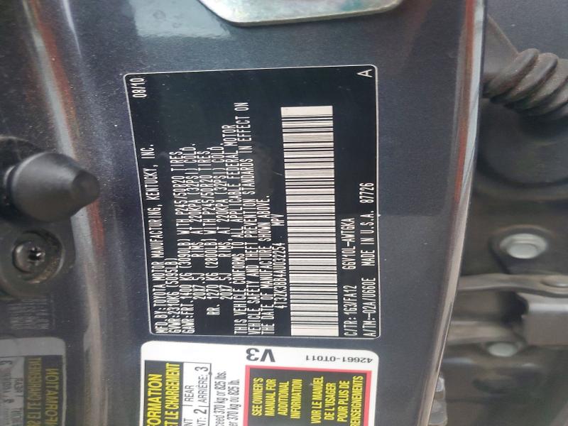 Продажа на аукционе авто 2010 Toyota Venza, vin: 4T3ZK3BB4AU032254, номер лота: 63581936
