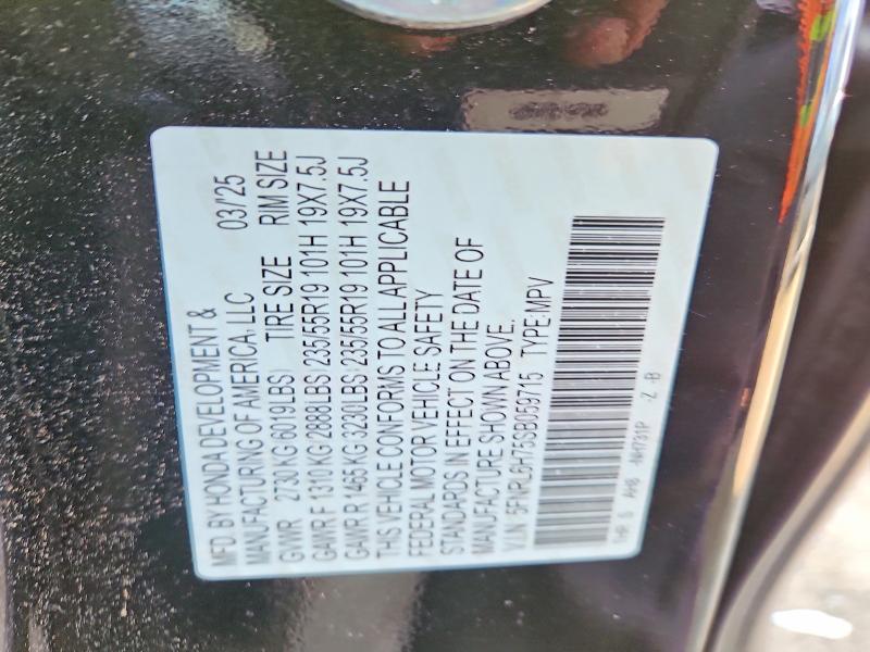 Продажа на аукционе авто 2025 Honda Odyssey, vin: 5FNRL6H75SB059715, номер лота: 66894276