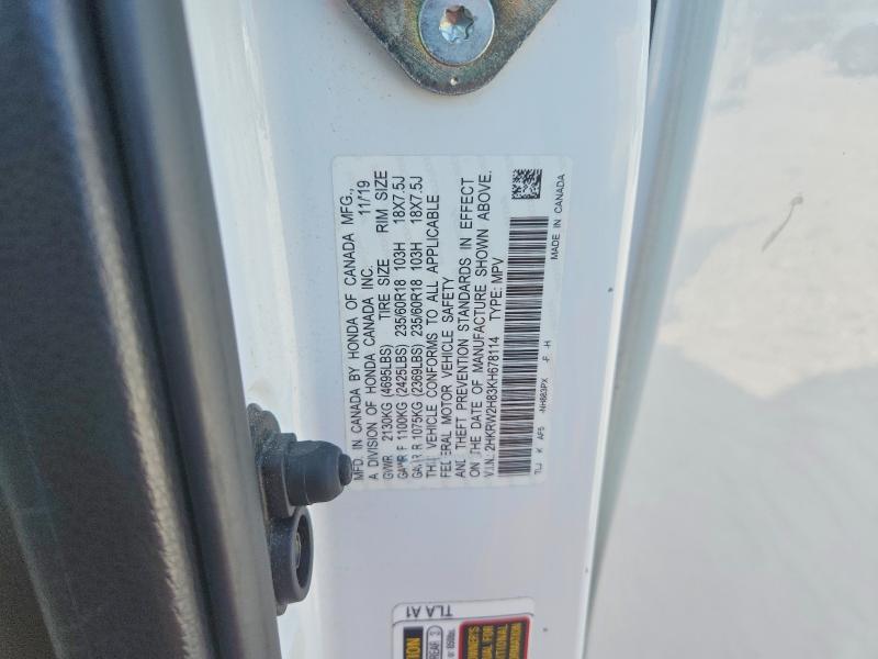63486916 :رقم المزاد ، 2HKRW2H83KH678114 vin ، 2019 Honda Cr-v مزاد بيع
