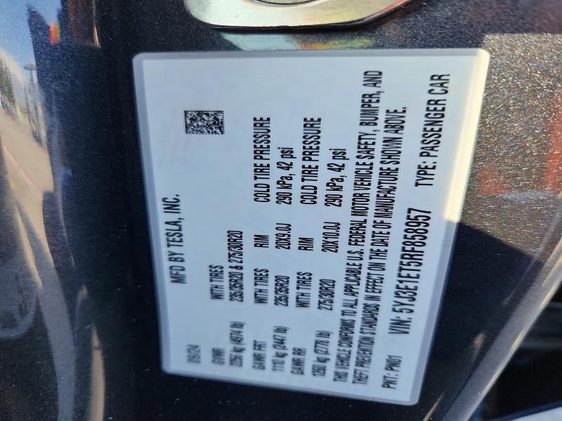Aukcja sprzedaży 2024 Tesla Model 3, vin: 5YJ3E1ET5RF858957, numer aukcji: 64581946