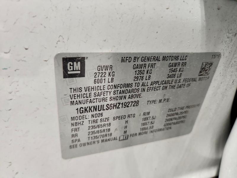 Продажа на аукционе авто 2017 Gmc Acadia, vin: 1GKKNULS6HZ192728, номер лота: 63531616