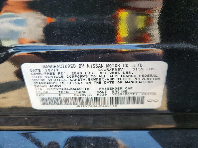 Продаж на аукціоні авто 2018 Infiniti Q50, vin: JN1EV7AR4JM440118, номер лоту: 66958856