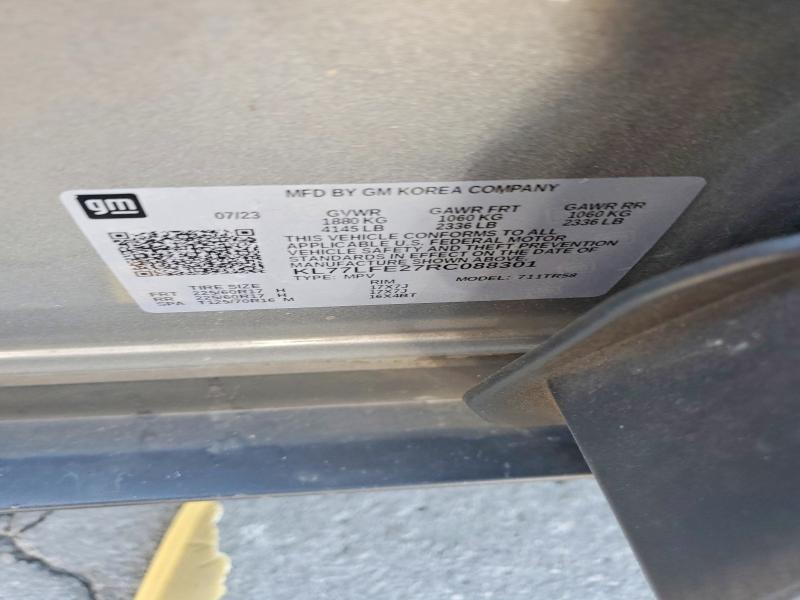 Aukcja sprzedaży 2024 Chevrolet Trax, vin: KL77LFE27RC088301, numer aukcji: 66384376