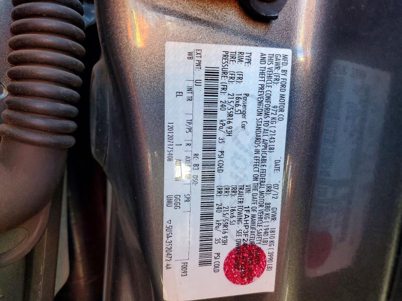 Продаж на аукціоні авто 2012 Ford Focus, vin: 1FAHP3F24CL478293, номер лоту: 63340276