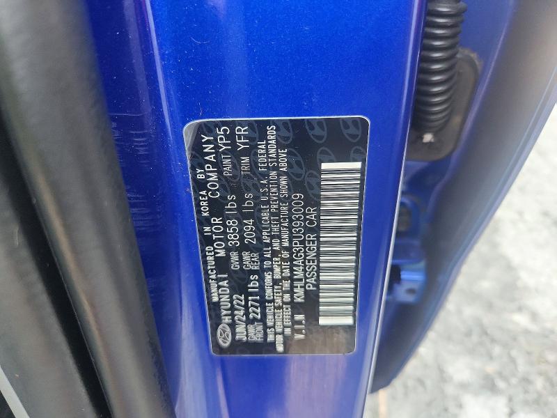 2023 Hyundai Elantra მანქანა იყიდება აუქციონზე, vin: KMHLM4AG3PU393009, აუქციონის ნომერი: 64036036