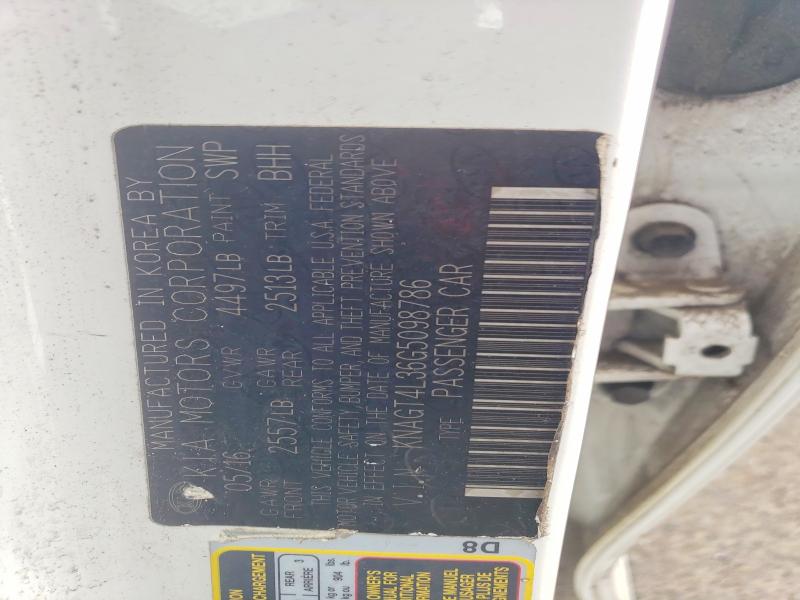 65827406 :رقم المزاد ، KNAGT4L36G5098786 vin ، 2016 Kia Optima مزاد بيع