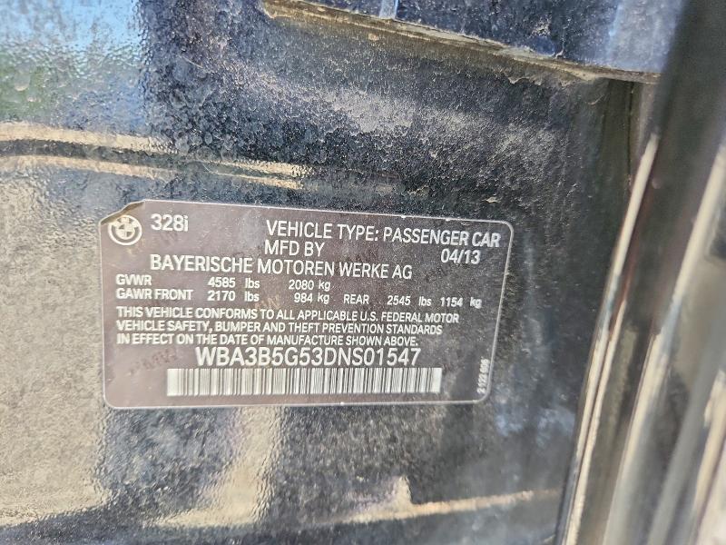 64145766 :رقم المزاد ، WBA3B5G53DNS01547 vin ، 2013 Bmw 328 مزاد بيع