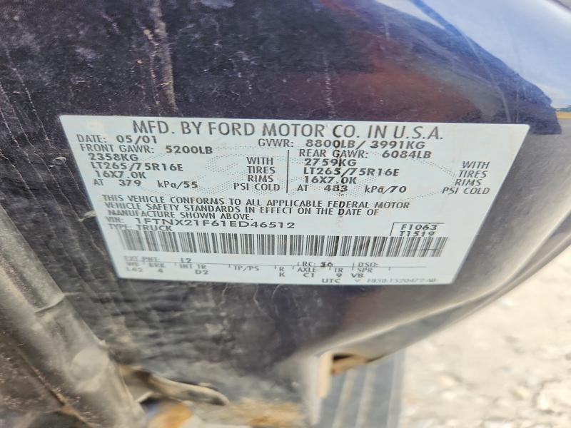 Продажа на аукционе авто 2001 Ford F250, vin: 1FTNX21F61ED46512, номер лота: 64998246
