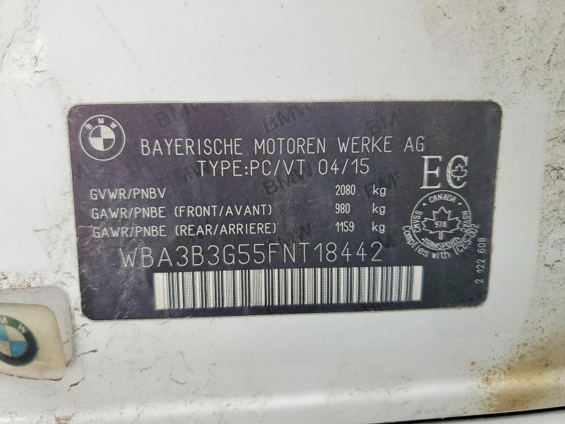 64683426 :رقم المزاد ، WBA3B3G55FNT18442 vin ، 2015 Bmw 328 مزاد بيع