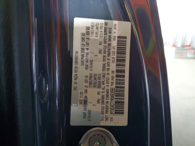 Aukcja sprzedaży 2021 Mazda Mx-5 Miata, vin: JM1NDAD71M0450656, numer aukcji: 65568416
