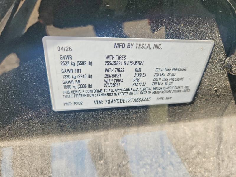 Aukcja sprzedaży 2026 Tesla Model Y, vin: 7SAYGDET3TA688445, numer aukcji: 65823766