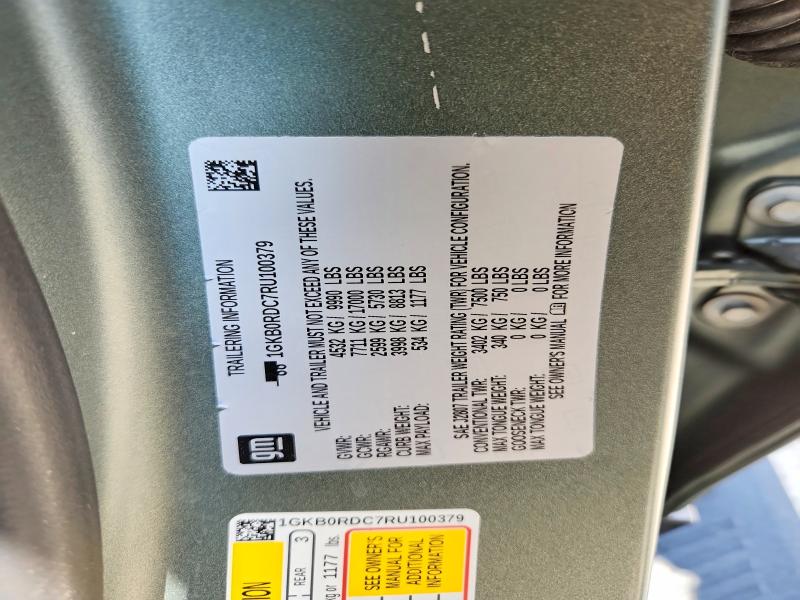 59295886 :رقم المزاد ، 1GKB0RDC7RU100379 vin ، 2024 Gmc Hummer Suv مزاد بيع