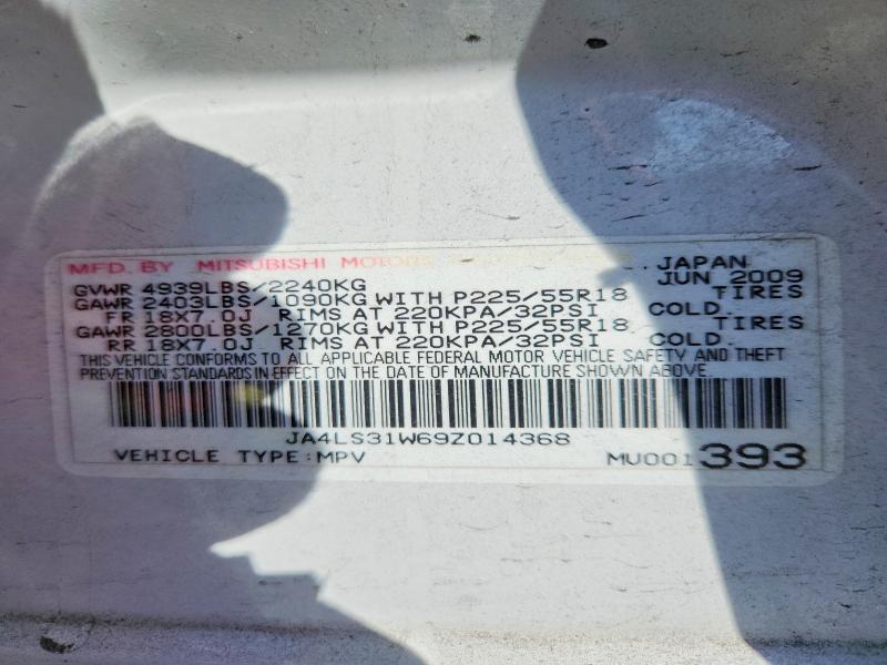Aukcja sprzedaży 2009 Mitsubishi Outlander, vin: JA4LS31W69Z014368, numer aukcji: 65799426