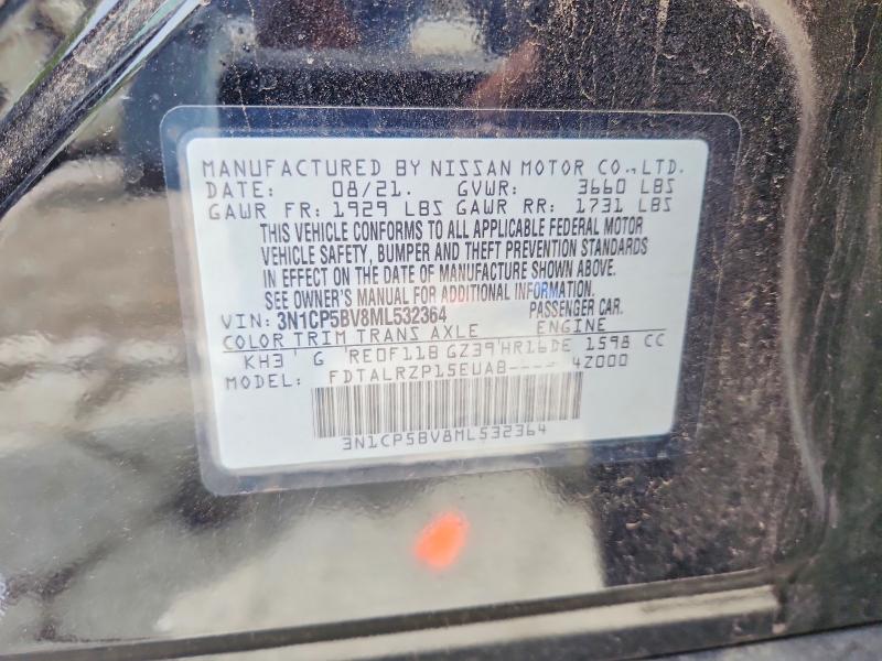 Aukcja sprzedaży 2021 Nissan Kicks, vin: 3N1CP5BV8ML532364, numer aukcji: 65776566