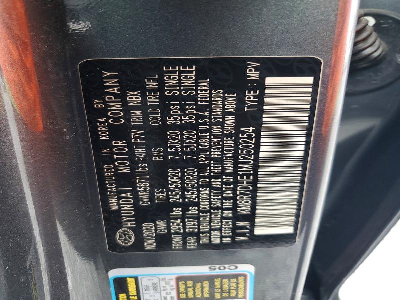 Aukcja sprzedaży 2021 Hyundai Palisade, vin: KM8R7DHE1MU250254, numer aukcji: 62430486